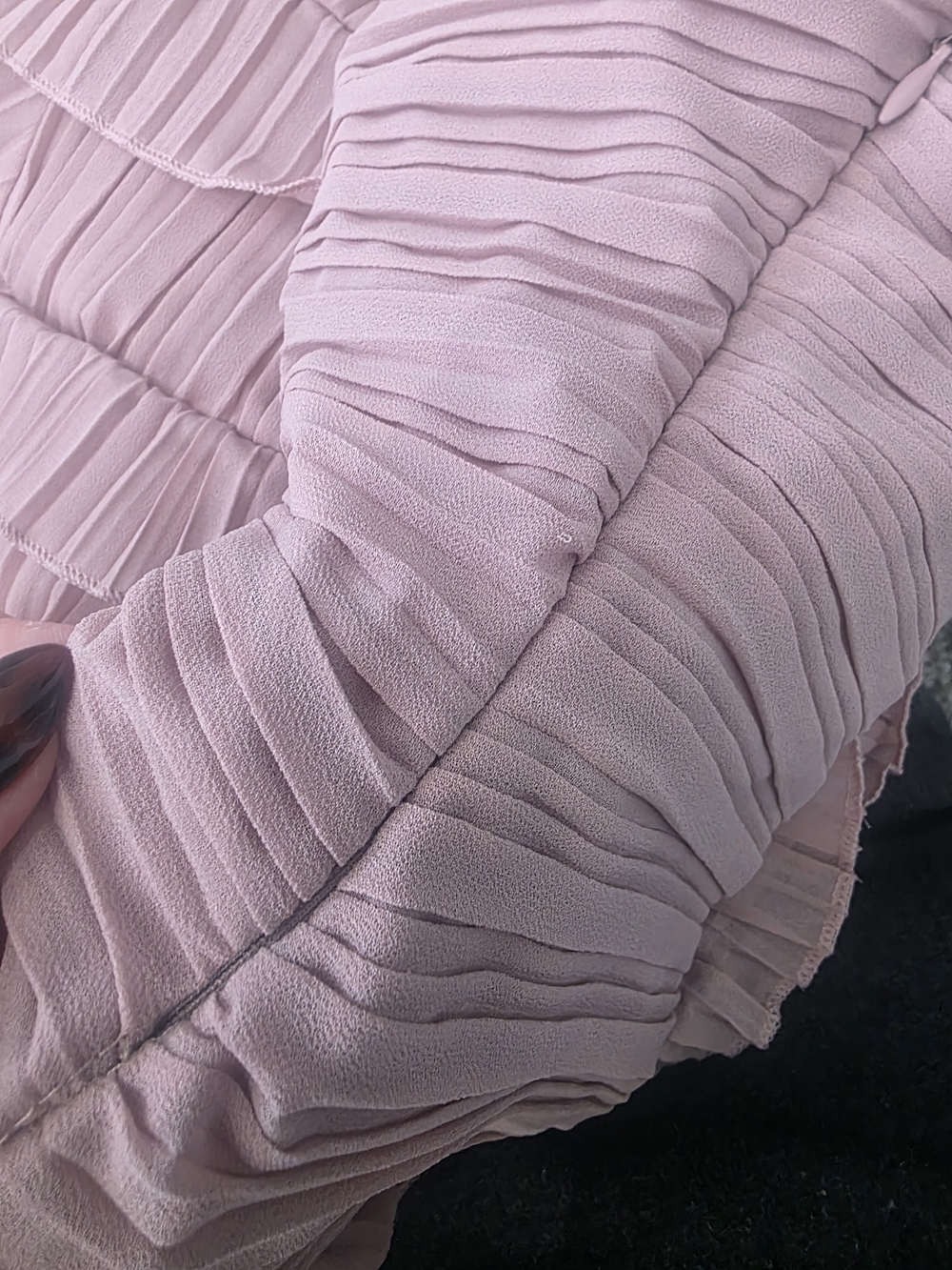 Chiffon Ruffle Halter Dress in Light Pink - Picture 10 of 12